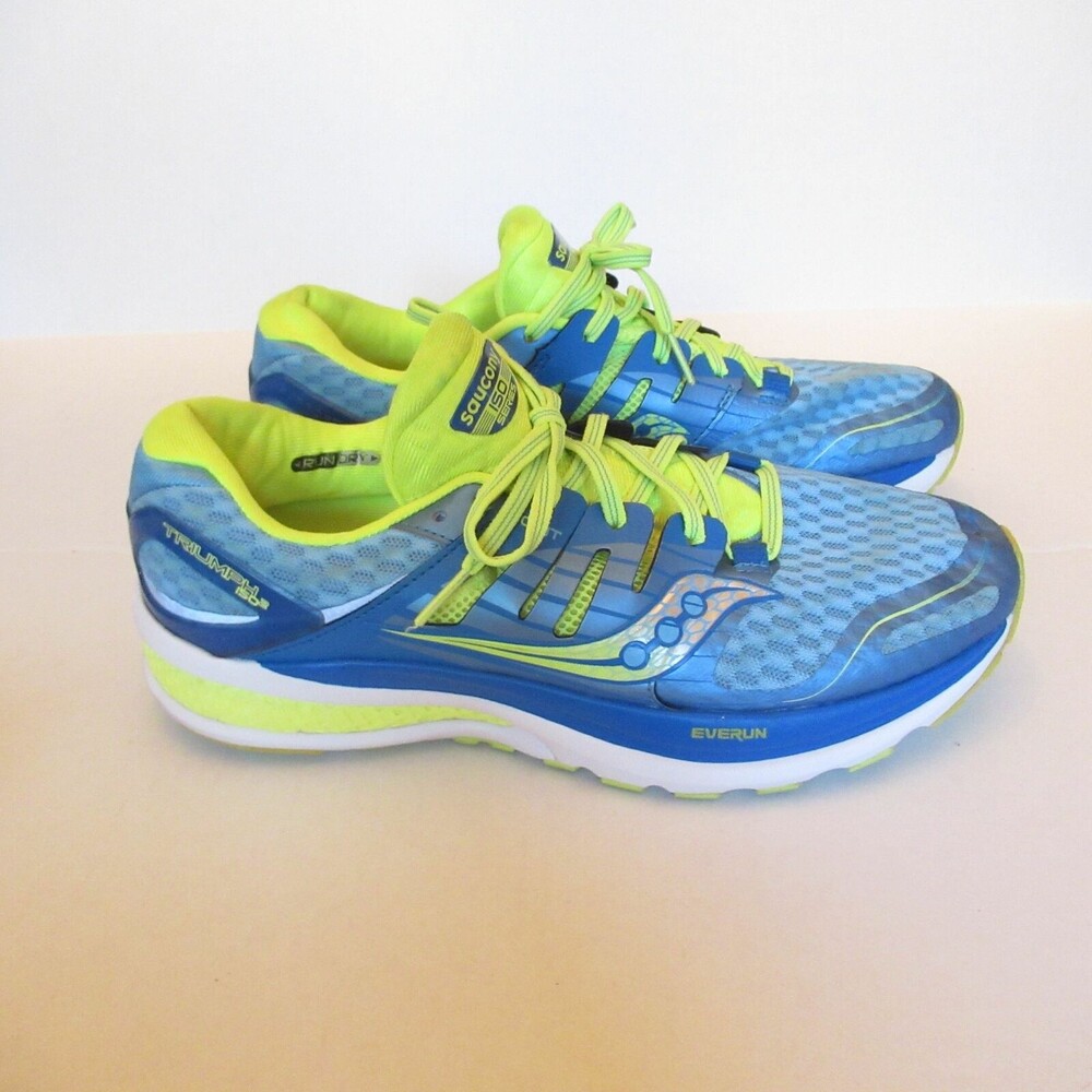 Saucony Womens Triumph ISO 2 S10290-4 Blue Lace Up Low Top Running Shoes Sz 10.5